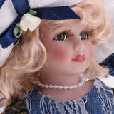 Maxbell Elegant Girls Ceramics Doll With Wood Stand For Victorian Porcelain Dolls - Aladdin Shoppers
