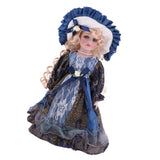 Maxbell Elegant Girls Ceramics Doll With Wood Stand For Victorian Porcelain Dolls - Aladdin Shoppers