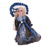 Maxbell Elegant Girls Ceramics Doll With Wood Stand For Victorian Porcelain Dolls - Aladdin Shoppers