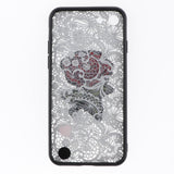 Maxbell Embossed Lace Embroidery Roses Phone Case Cover for iphone 7/8 Black - Aladdin Shoppers