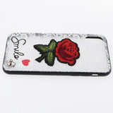 Maxbell Embossed Lace Embroidery Roses Phone Case Cover for iphone xs max White - Aladdin Shoppers