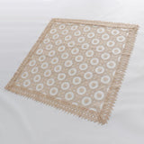 Maxbell Embroidered Lace Tablecloth Retro Table Cloth Party Decor Golden 110x110cm - Aladdin Shoppers