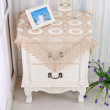 Maxbell Embroidered Lace Tablecloth Retro Table Cloth Party Decor Golden 85x85cm - Aladdin Shoppers