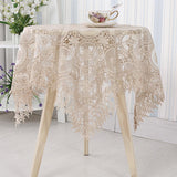 Maxbell Embroidered Lace Tablecloth Retro Table Cloth Party Decor Golden 85x85cm - Aladdin Shoppers