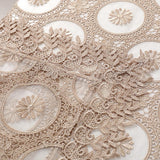 Maxbell Embroidered Lace Tablecloth Retro Table Cloth Party Decor Golden 85x85cm - Aladdin Shoppers