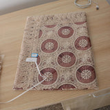 Maxbell Embroidered Lace Tablecloth Retro Table Cloth Party Decor Wine Red 110x110cm - Aladdin Shoppers