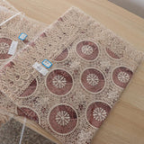 Maxbell Embroidered Lace Tablecloth Retro Table Cloth Party Decor Wine Red 85x85cm - Aladdin Shoppers