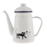 Maxbell Enamel Teapot Loose Tea Leaf Infuser Tea Pot Coffee Tea Pot Kettle 1100ml - Aladdin Shoppers