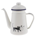 Maxbell Enamel Teapot Loose Tea Leaf Infuser Tea Pot Coffee Tea Pot Kettle 1100ml - Aladdin Shoppers