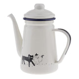 Maxbell Enamel Teapot Loose Tea Leaf Infuser Tea Pot Coffee Tea Pot Kettle 1100ml - Aladdin Shoppers
