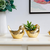 Maxbell European Style Ceramic Bird Ornaments Crafts Table Decoration Flower Pot - Aladdin Shoppers