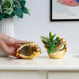 Maxbell European Style Ceramic Bird Ornaments Crafts Table Decoration Flower Pot - Aladdin Shoppers