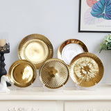 Maxbell European Style Luxury Ceramic Decorative Plates with Plate Rack Home Decor A - Aladdin Shoppers