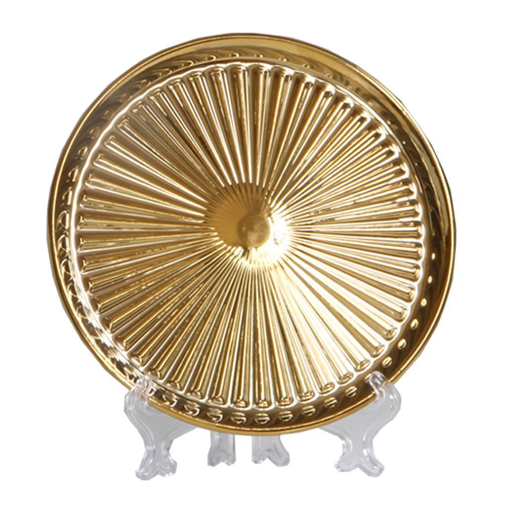 Maxbell European Style Luxury Ceramic Decorative Plates with Plate Rack Home Decor A - Aladdin Shoppers