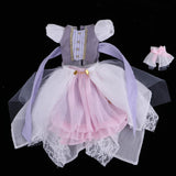 Maxbell Fairy Party Gown Dress Gray Tops Bowknot Collar For 1/4 BJD Doll Outfit - Aladdin Shoppers