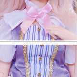 Maxbell Fairy Party Gown Dress Gray Tops Bowknot Collar For 1/4 BJD Doll Outfit - Aladdin Shoppers