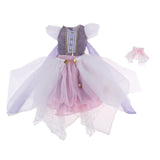 Maxbell Fairy Party Gown Dress Gray Tops Bowknot Collar For 1/4 BJD Doll Outfit