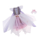Maxbell Fairy Party Gown Dress Gray Tops Bowknot Collar For 1/4 BJD Doll Outfit - Aladdin Shoppers