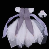 Maxbell Fairy Party Gown Dress Gray Tops Bowknot Collar For 1/4 BJD Doll Outfit - Aladdin Shoppers