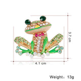 Maxbell Fancy Insect Frog Brooch Wedding Bouquet Accessory Enamel Crystal Pin Brooch - Aladdin Shoppers