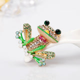 Maxbell Fancy Insect Frog Brooch Wedding Bouquet Accessory Enamel Crystal Pin Brooch - Aladdin Shoppers