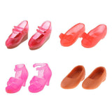 Maxbell Fashion Doll Shoes Sandals for 1/6 BJD Doll Dress up Accessory Red A - Aladdin Shoppers