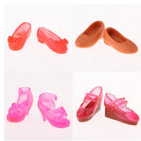 Maxbell Fashion Doll Shoes Sandals for 1/6 BJD Doll Dress up Accessory Red A - Aladdin Shoppers