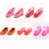 Maxbell Fashion Doll Shoes Sandals for 1/6 BJD Doll Dress up Accessory Red A - Aladdin Shoppers