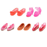 Maxbell Fashion Doll Shoes Sandals for 1/6 BJD Doll Dress up Accessory Red A - Aladdin Shoppers