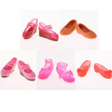 Maxbell Fashion Doll Shoes Sandals for 1/6 BJD Doll Dress up Accessory Red A - Aladdin Shoppers