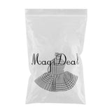 Maxbell Fashion Halter Plaid Dress Evening Skirt for 29cm Doll Dress Up Accs Black - Aladdin Shoppers