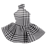 Maxbell Fashion Halter Plaid Dress Evening Skirt for 29cm Doll Dress Up Accs Black - Aladdin Shoppers