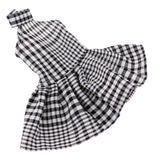 Maxbell Fashion Halter Plaid Dress Evening Skirt for 29cm Doll Dress Up Accs Black - Aladdin Shoppers