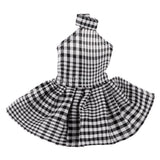 Maxbell Fashion Halter Plaid Dress Evening Skirt for 29cm Doll Dress Up Accs Black - Aladdin Shoppers
