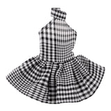 Maxbell Fashion Halter Plaid Dress Evening Skirt for 29cm Doll Dress Up Accs Black - Aladdin Shoppers