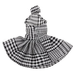 Maxbell Fashion Halter Plaid Dress Evening Skirt for 29cm Doll Dress Up Accs Black - Aladdin Shoppers