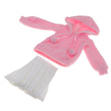 Maxbell Fashion Pleated Skirt Pink Hoodies Outfit for 1/3 BJD Dolls Clothes - Aladdin Shoppers