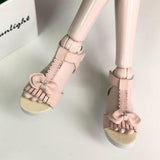 Maxbell Fashion Sandals Summer Shoes for 1/3 Girl Doll Dress up Accessory White - Aladdin Shoppers