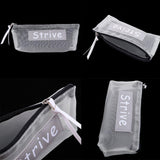 Maxbell Fashion Zipper Pencil Pen Case Bag Makeup Cosmetic Bag Pouch Dot Lady Grey - Aladdin Shoppers