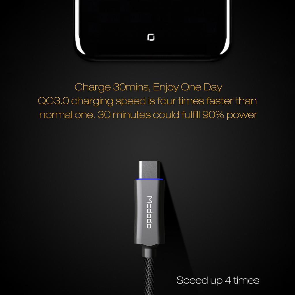 Maxbell Fast Charging USB C Cable 2.4A Super Charge USB Type C fr Android 1.5M Black - Aladdin Shoppers