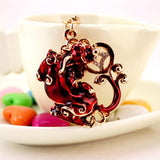 Maxbell Feng Shui Metal Pi Xiu Keychains to Attract Wealth Lucky Car Bag Keyring Red - Aladdin Shoppers