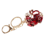 Maxbell Feng Shui Metal Pi Xiu Keychains to Attract Wealth Lucky Car Bag Keyring Red - Aladdin Shoppers