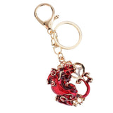 Maxbell Feng Shui Metal Pi Xiu Keychains to Attract Wealth Lucky Car Bag Keyring Red - Aladdin Shoppers