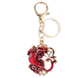 Maxbell Feng Shui Metal Pi Xiu Keychains to Attract Wealth Lucky Car Bag Keyring Red - Aladdin Shoppers