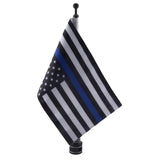 Maxbell Flagpole Mount with Flag Suitable for Harley Thin Blue Line USA Flag - Aladdin Shoppers