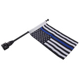 Maxbell Flagpole Mount with Flag Suitable for Harley Thin Blue Line USA Flag - Aladdin Shoppers