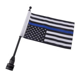 Maxbell Flagpole Mount with Flag Suitable for Harley Thin Blue Line USA Flag - Aladdin Shoppers