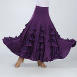Maxbell Flamenco Ballroom Dance Waltz Big Swing Modern Long Skirt Dress Red - Aladdin Shoppers