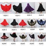 Maxbell Flamenco Ballroom Dance Waltz Big Swing Modern Long Skirt Dress Red - Aladdin Shoppers