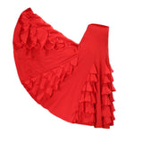 Maxbell Flamenco Ballroom Dance Waltz Big Swing Modern Long Skirt Dress Red - Aladdin Shoppers